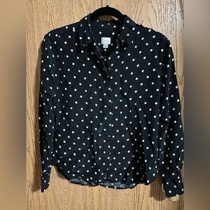 a new day Black Polka Dot Blouse